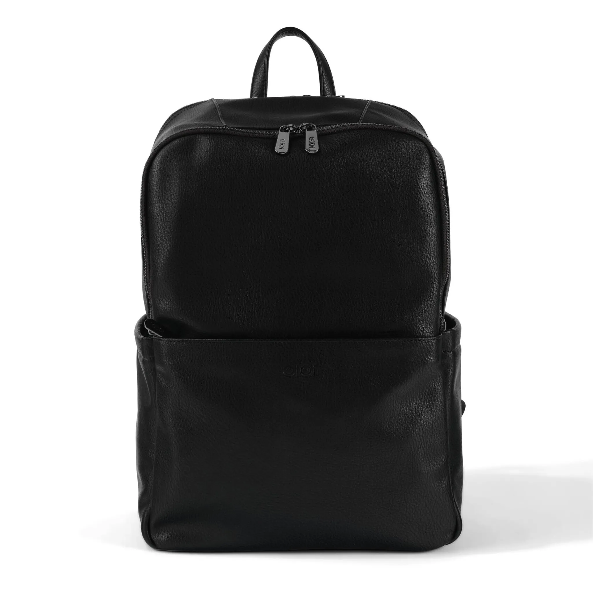 Multitasker Nappy Backpack - Black Vegan Leather