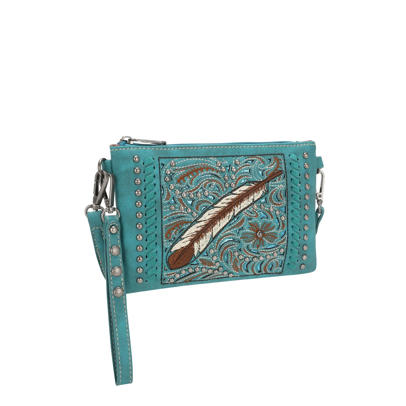 MW1133-181 Montana West Embroidered Collection Clutch/Crossbody