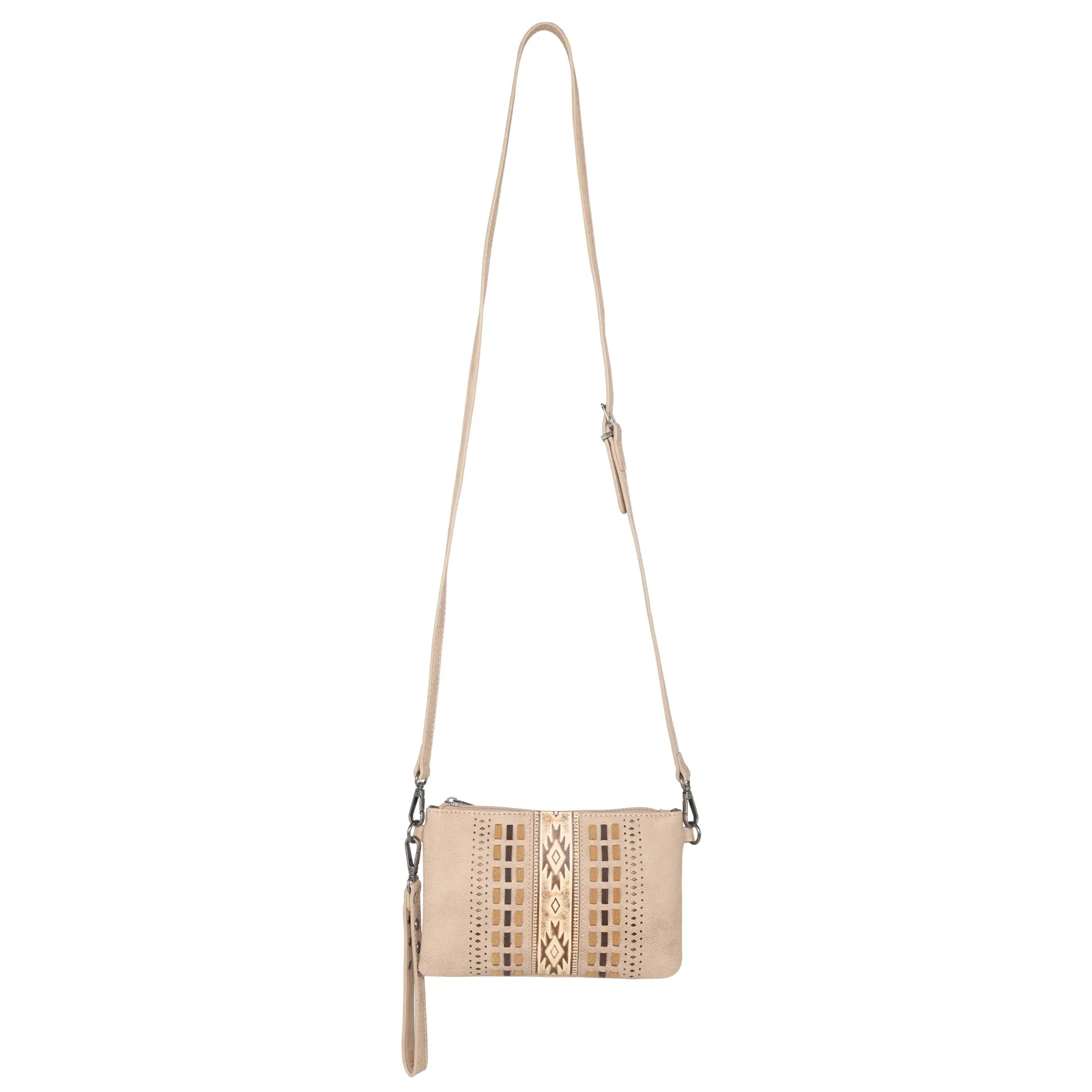 MW1153-181 Montana West Aztec Embossed Collection Clutch/Crossbody