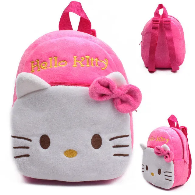 New cute kids school bag cartoon mini plush backpack toy for kindergarten boy girl baby Children's gift student lovely schoolbag