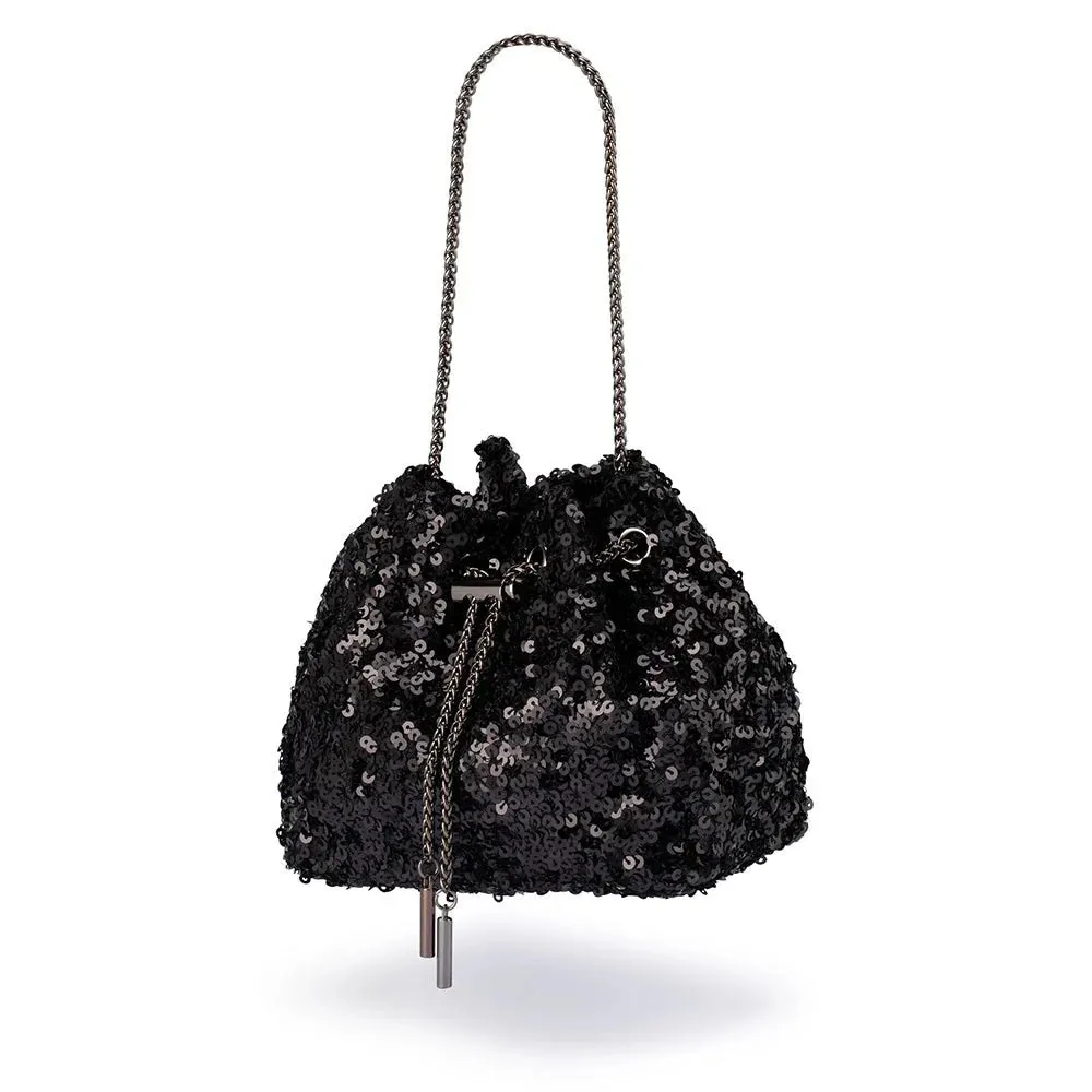 OB4818 ILANA SEQUIN DRAWSTRING BAG