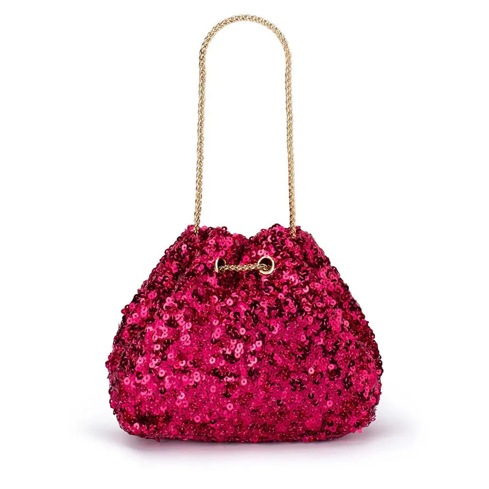 OB4818 ILANA SEQUIN DRAWSTRING BAG