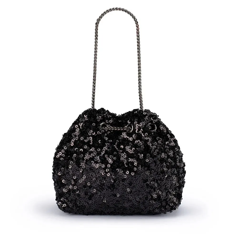 OB4818 ILANA SEQUIN DRAWSTRING BAG