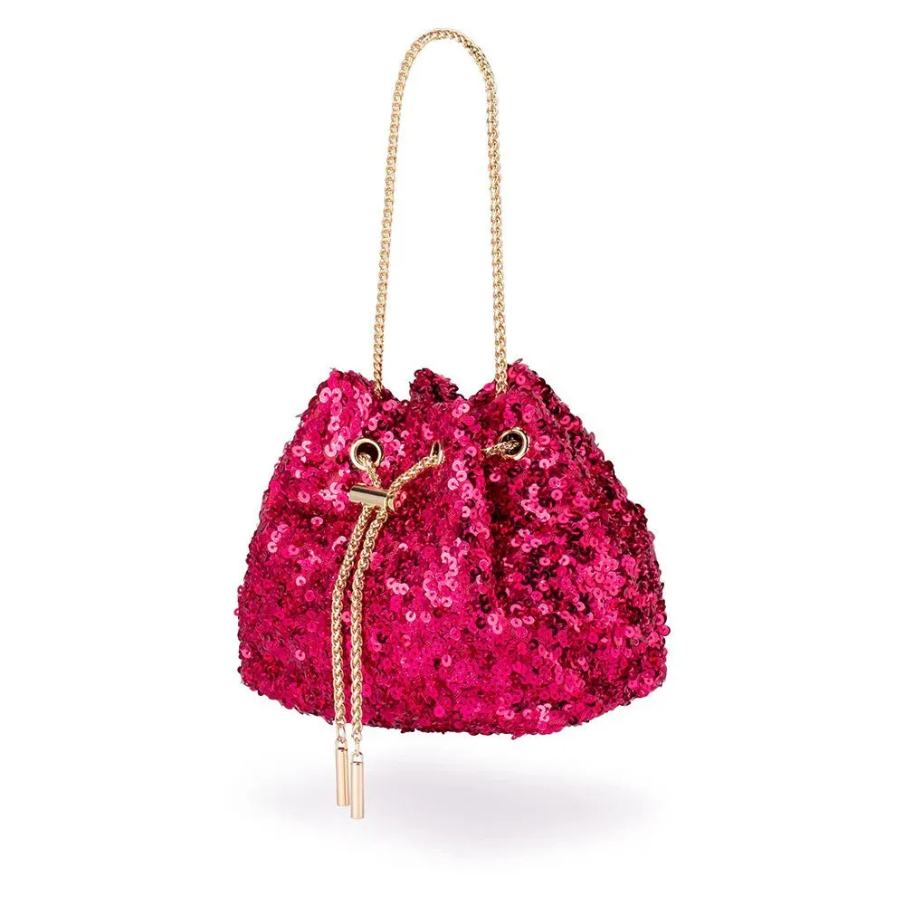 OB4818 ILANA SEQUIN DRAWSTRING BAG