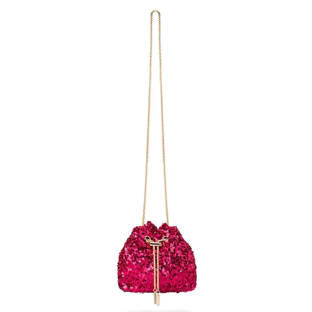 OB4818 ILANA SEQUIN DRAWSTRING BAG