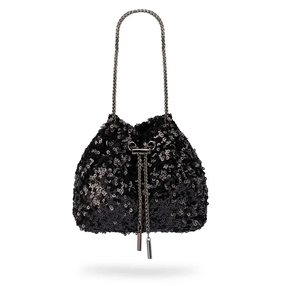 OB4818 ILANA SEQUIN DRAWSTRING BAG