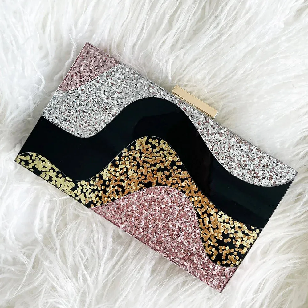 OB8240 PARIS WAVEY ACRYLIC CLUTCH