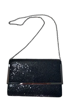 Olga Berg Black Sequin Clutch