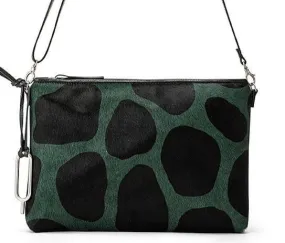 Olga Zip Pouch Bag Giraffe Print