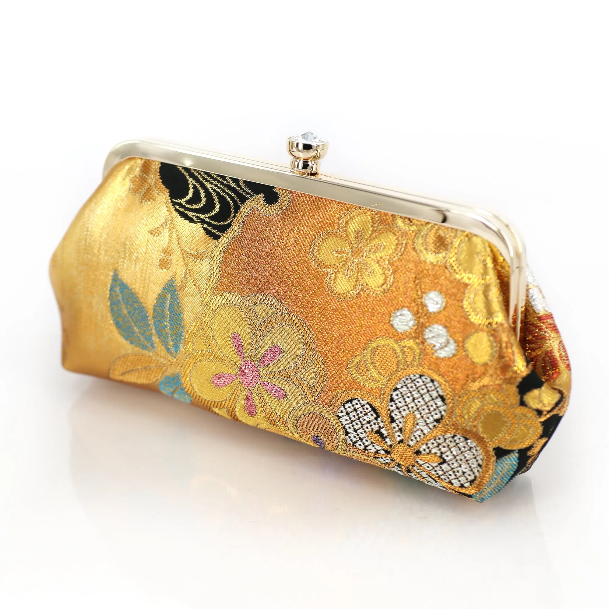 [ONE OF A KIND] Sakura Kimono Clutch Purse | Upcycled from vintage Japanese Obi