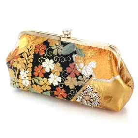 [ONE OF A KIND] Sakura Kimono Clutch Purse | Upcycled from vintage Japanese Obi