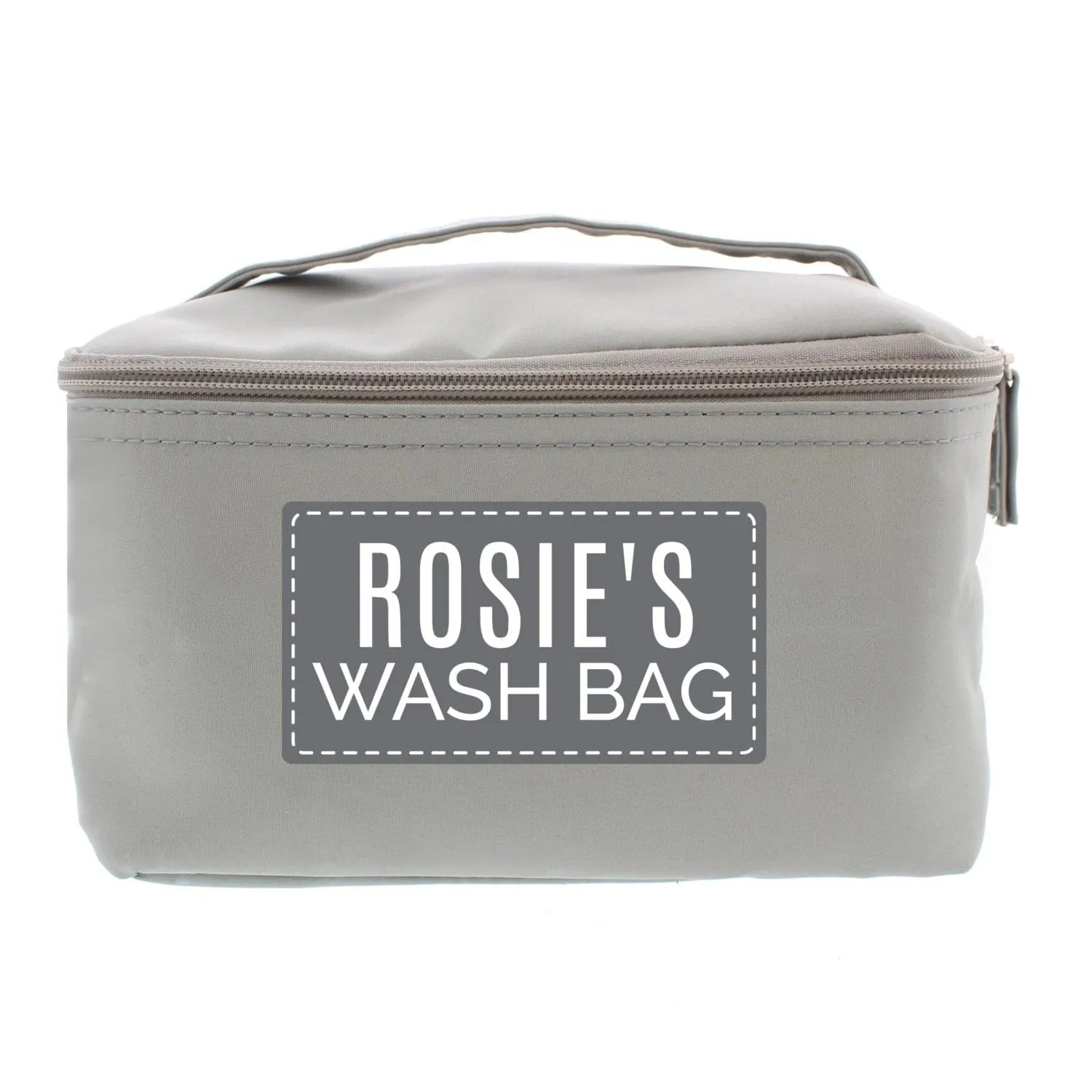 Personalised Classic Grey Toiletry Bag