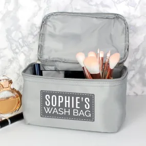 Personalised Classic Grey Toiletry Bag