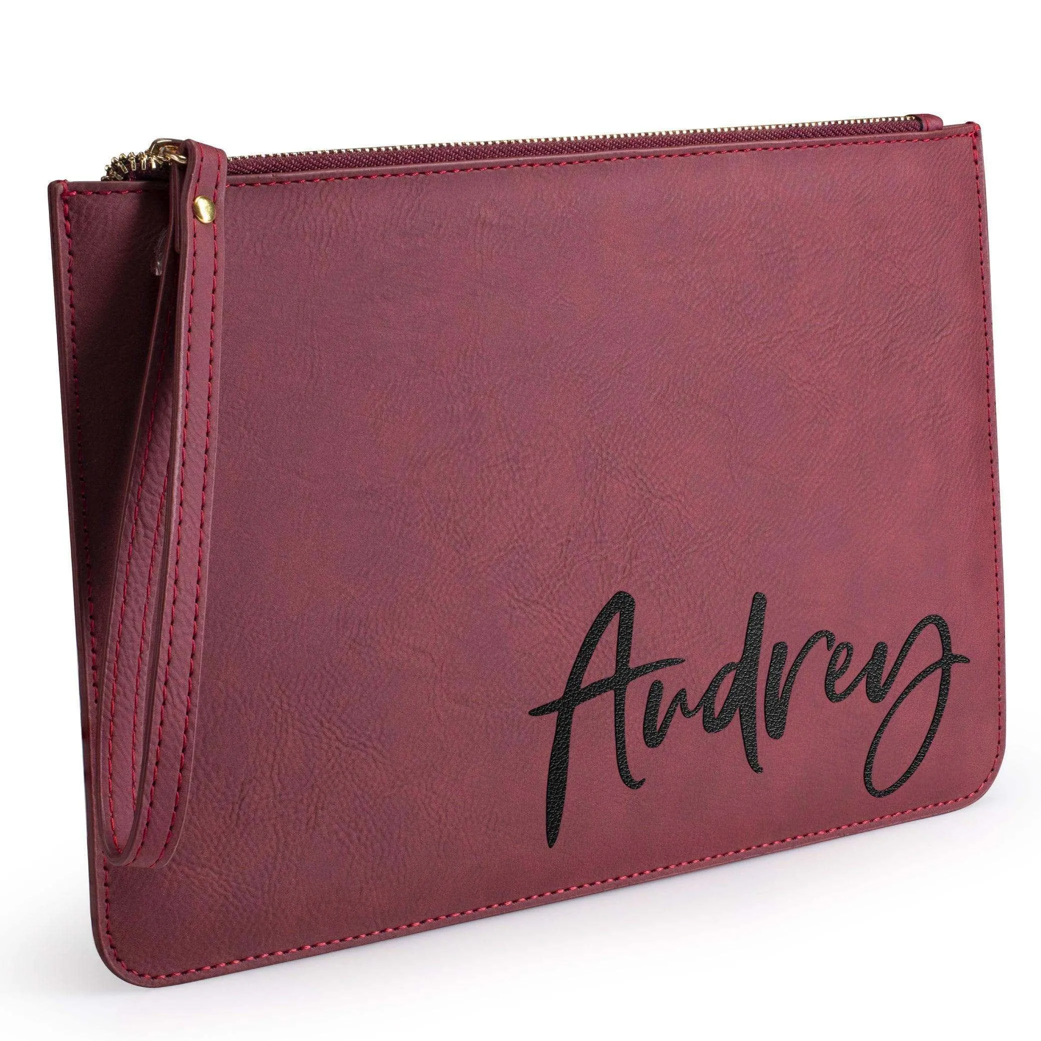 Personalized Clutch Purses-Leather Make Up Bag