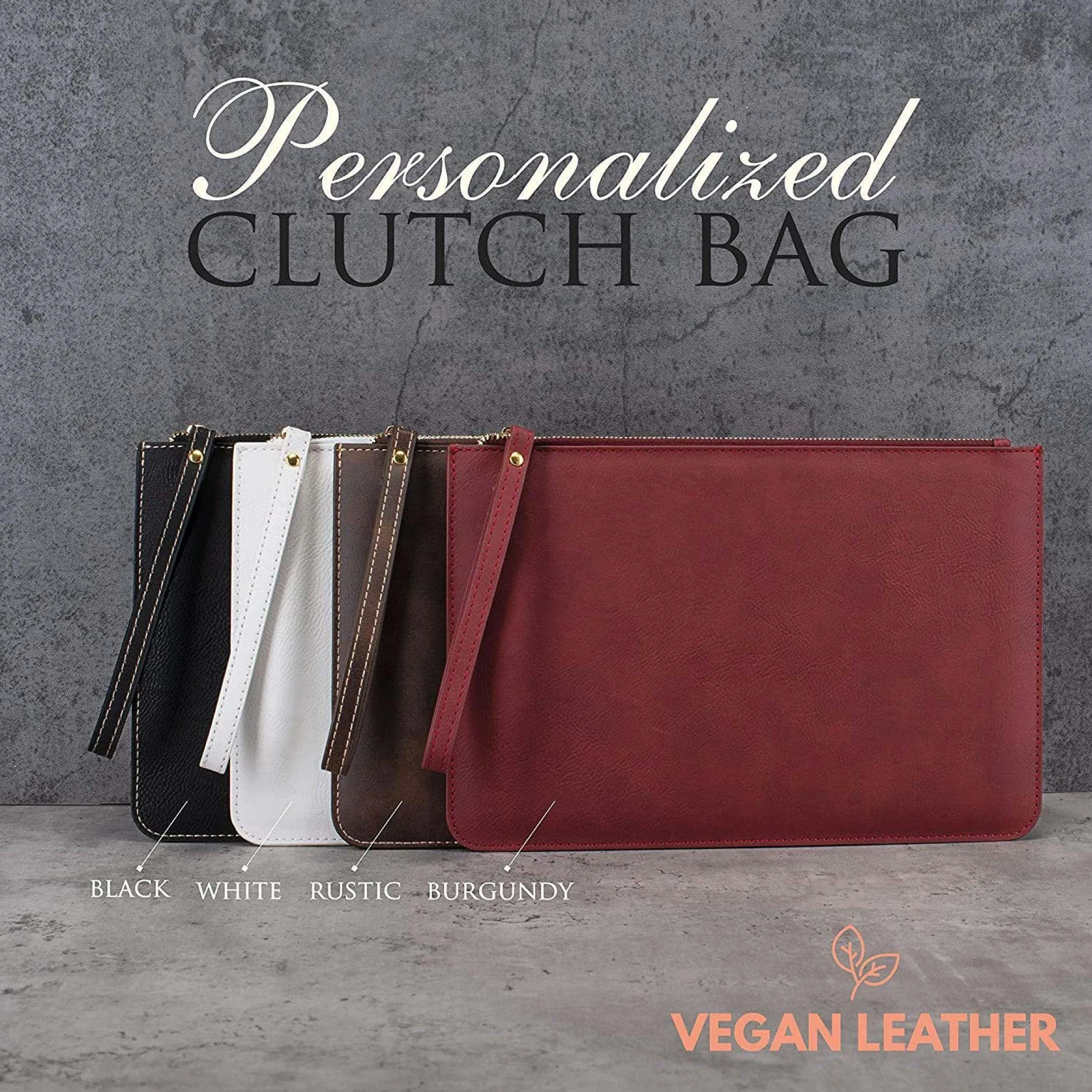 Personalized Clutch Purses-Leather Make Up Bag