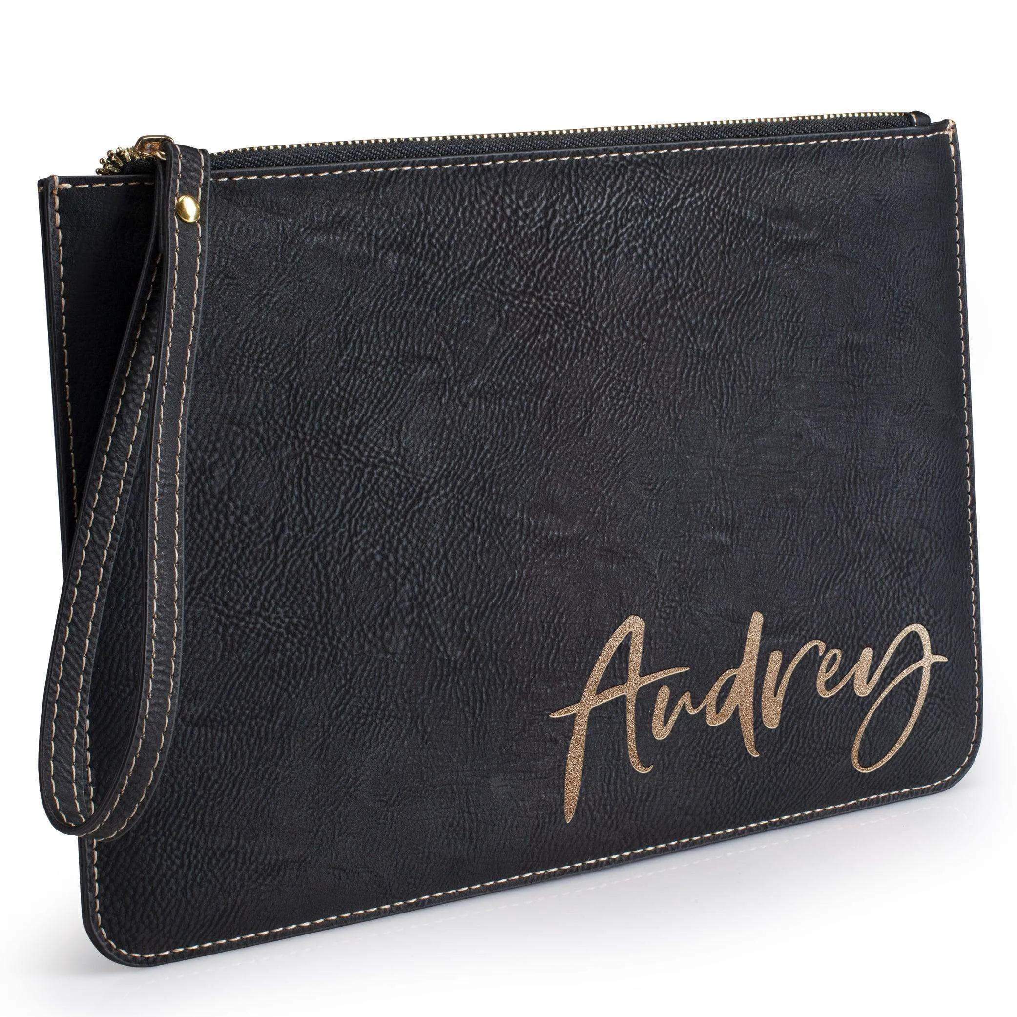 Personalized Clutch Purses-Leather Make Up Bag