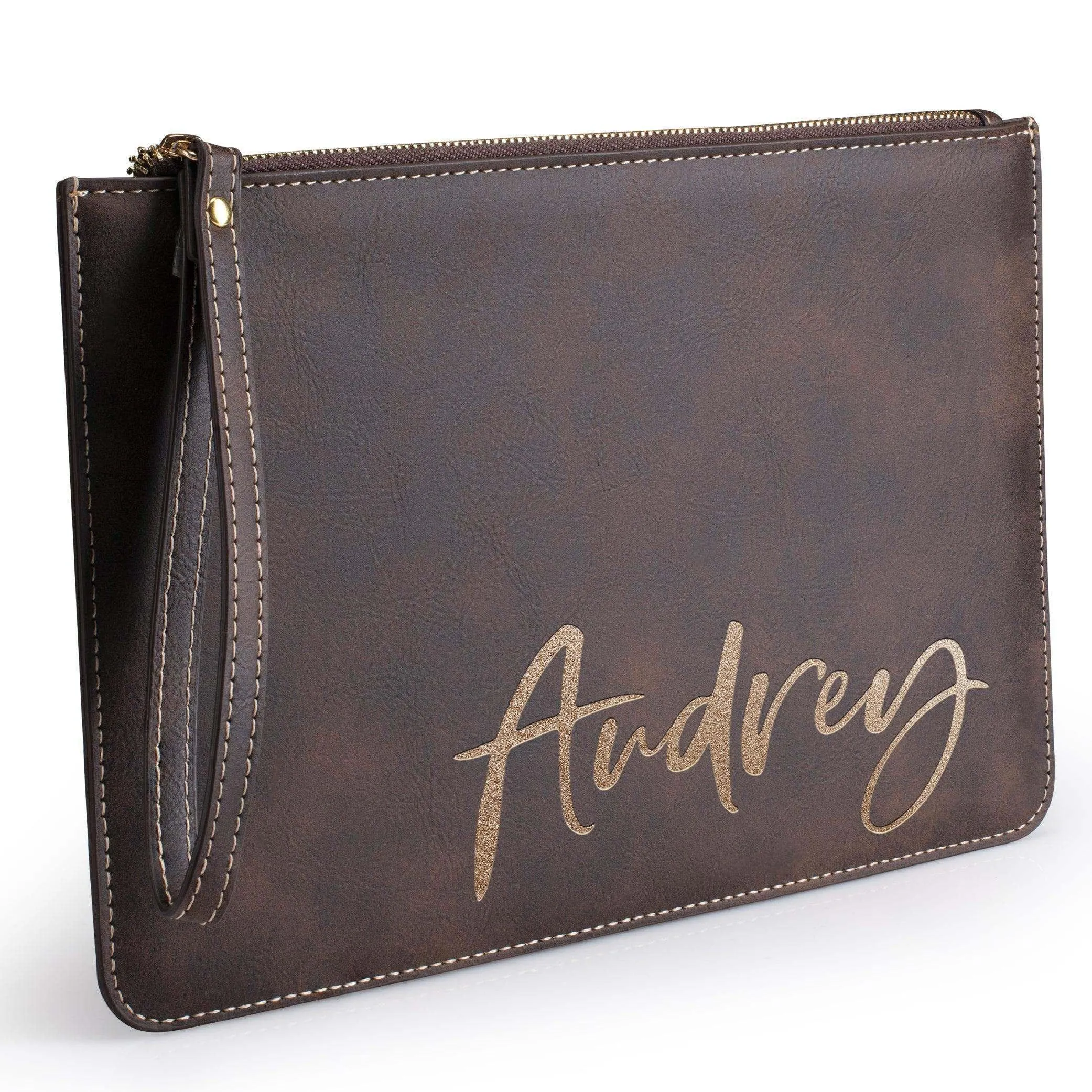 Personalized Clutch Purses-Leather Make Up Bag