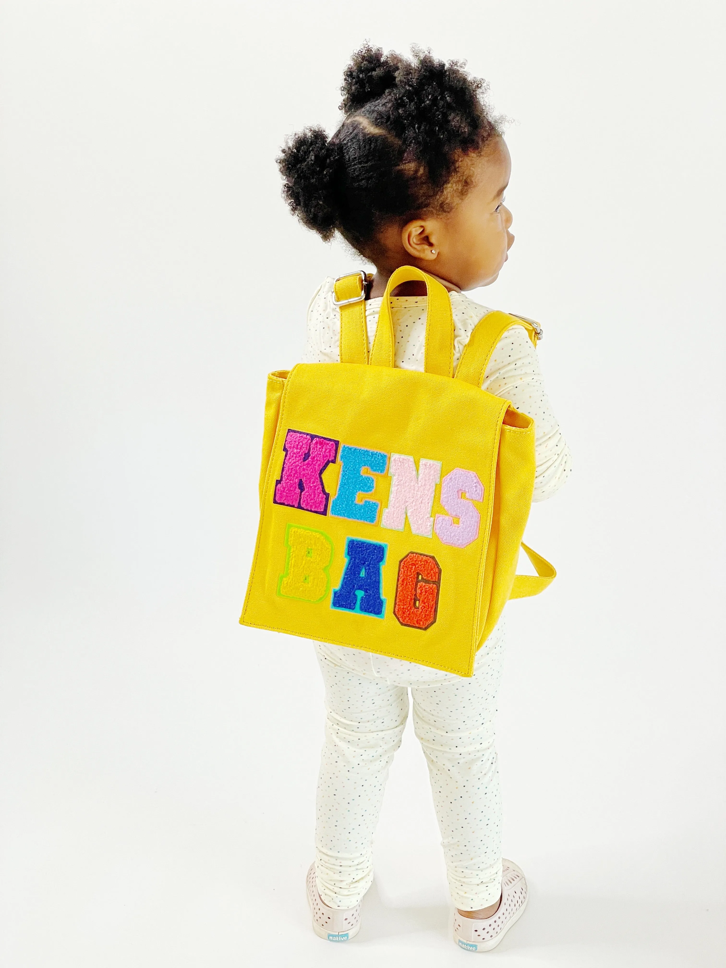 Personalized Kids Bag - Custom Mini Backpack w/Varsity Letters