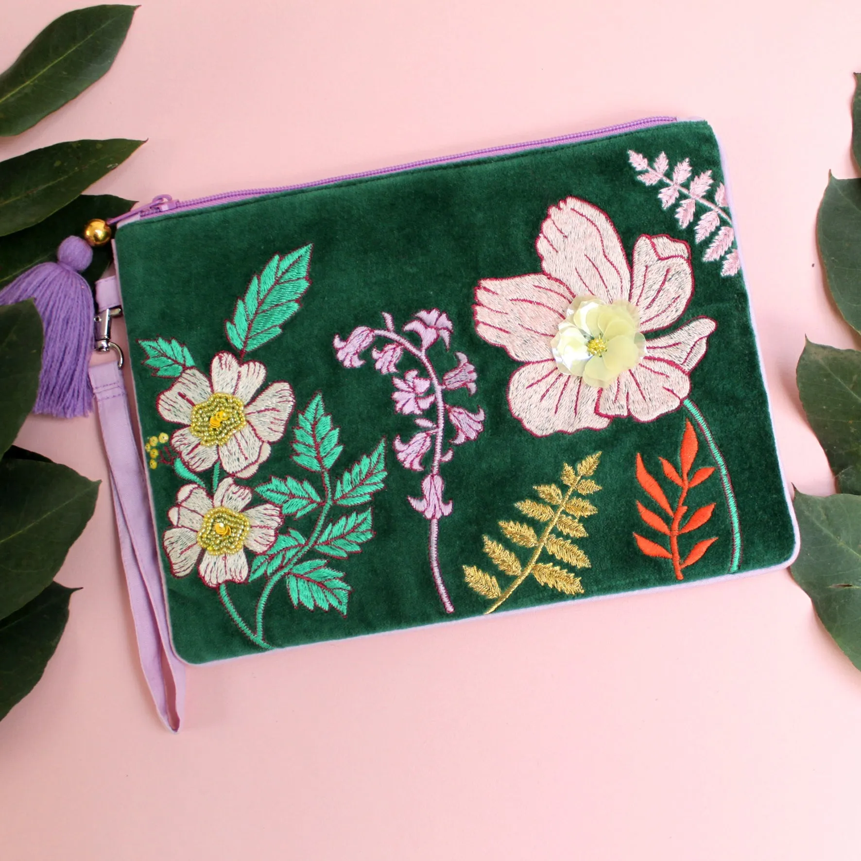 Posy Teal Clutch Bag