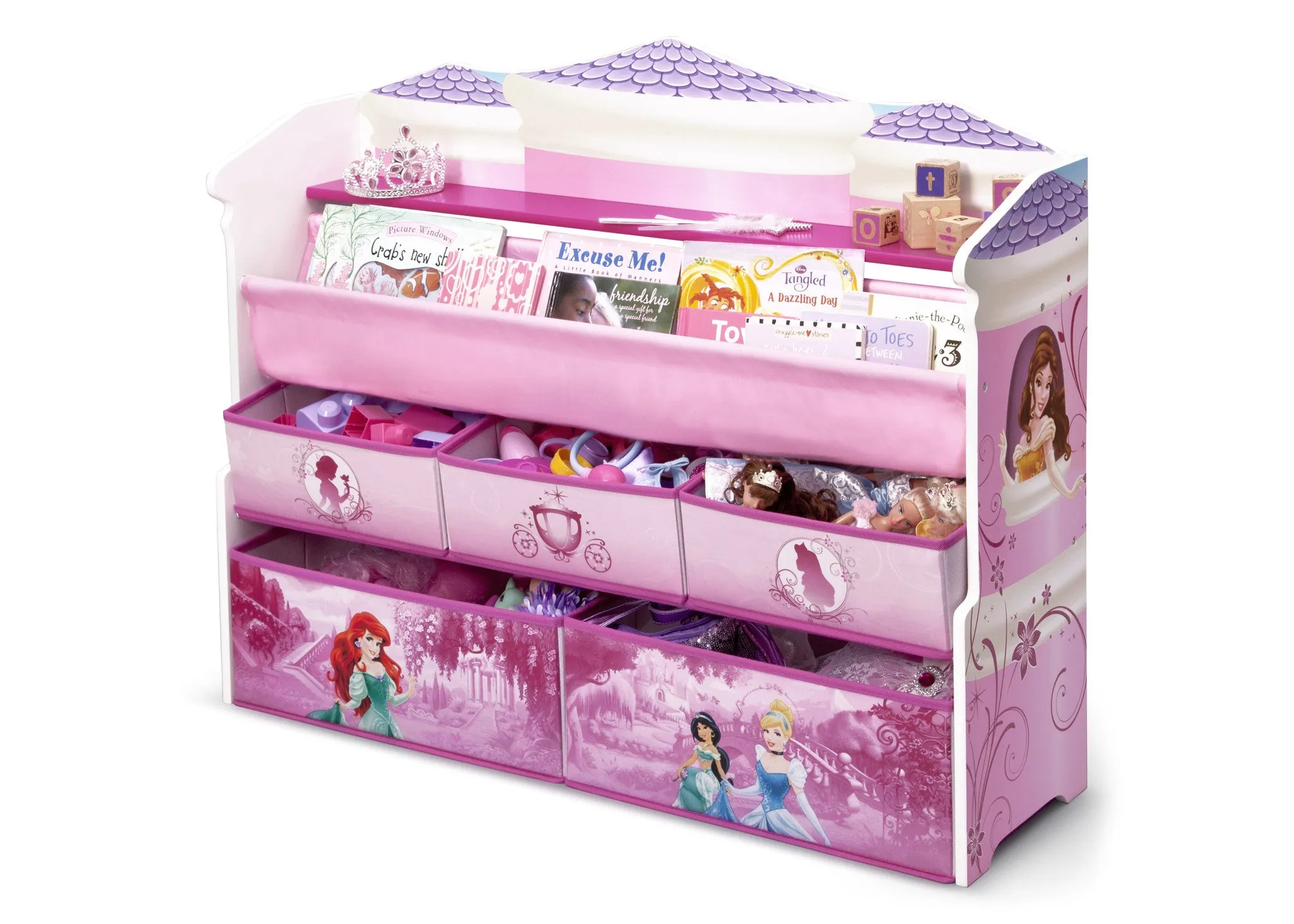 Princess Deluxe Book & Toy Organizer