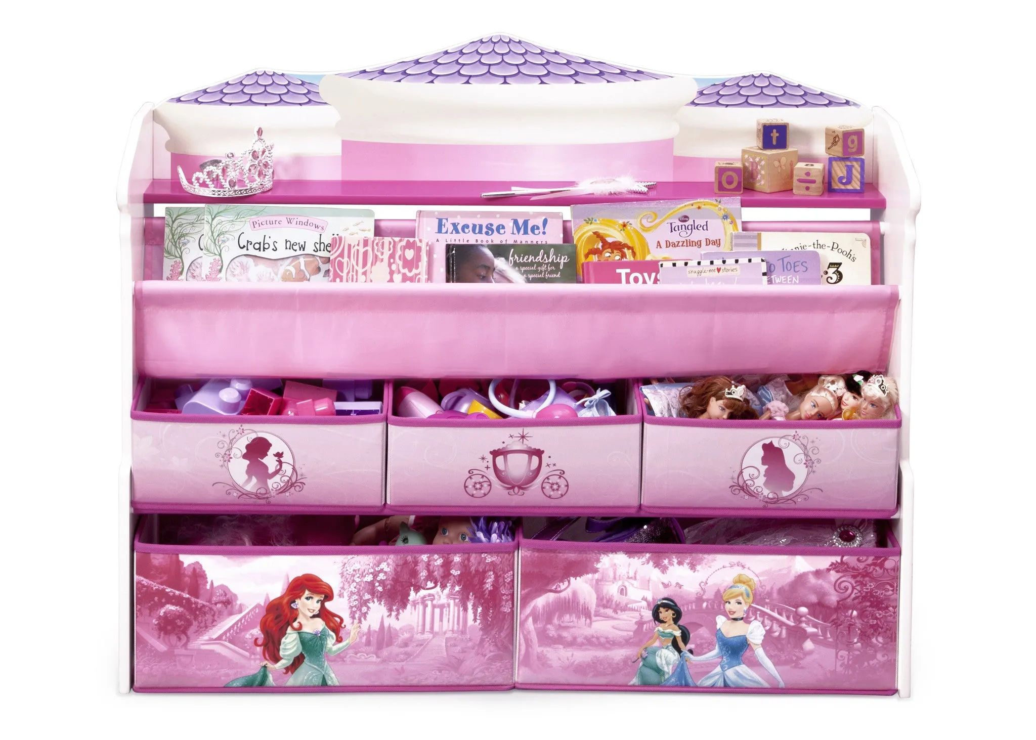 Princess Deluxe Book & Toy Organizer