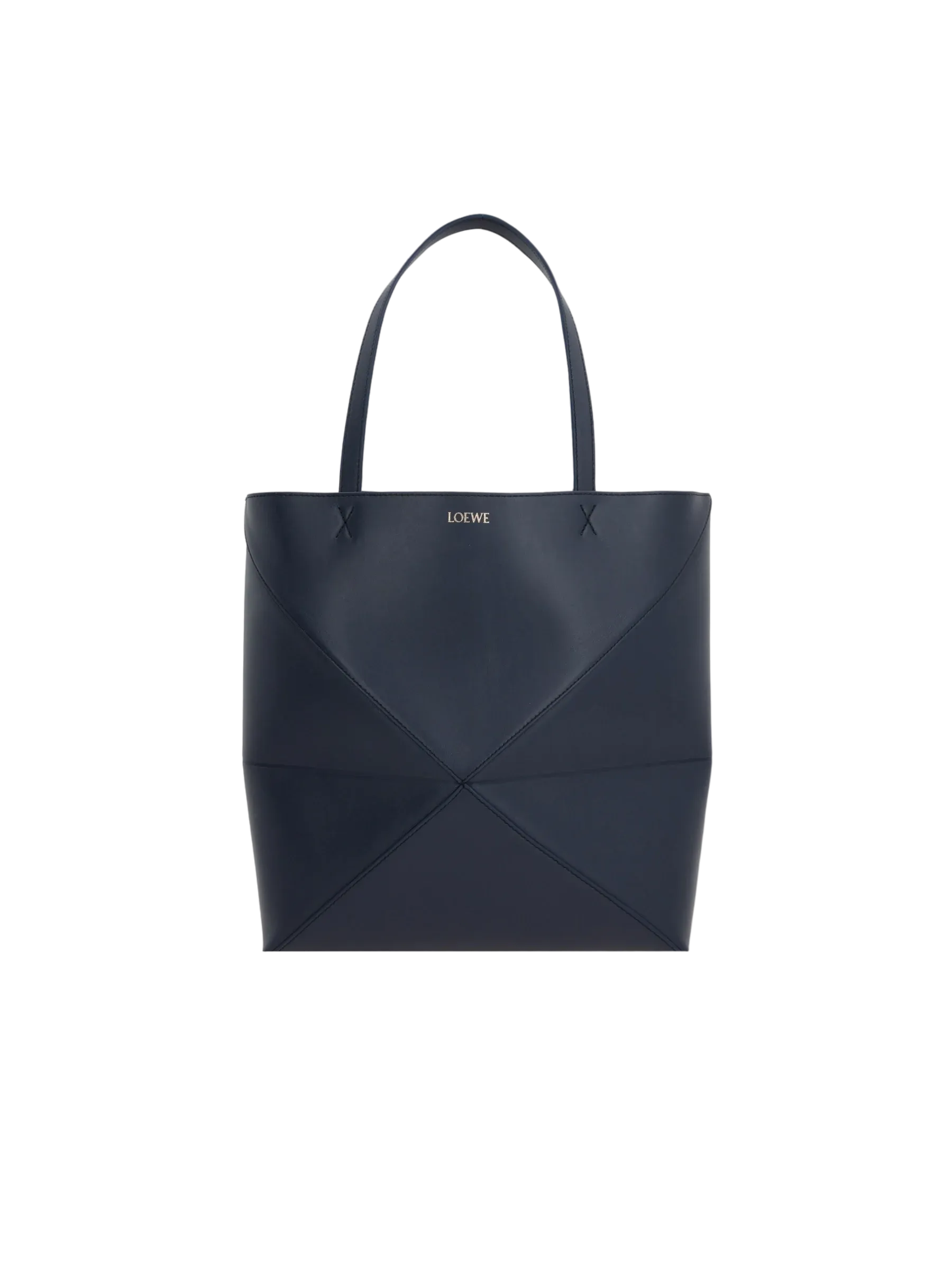 Puzzle Fold Leather Tote