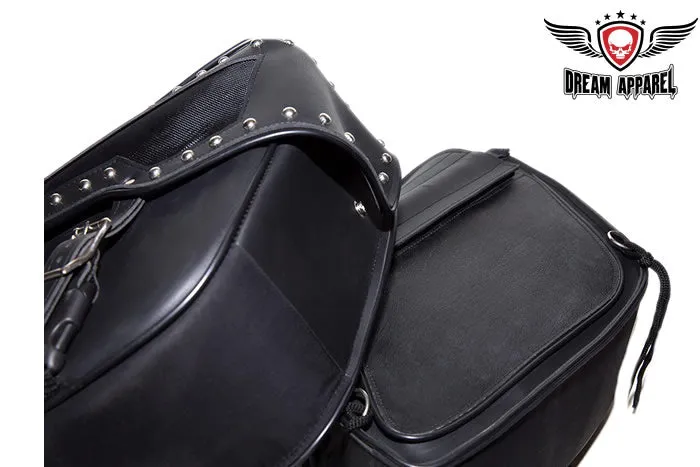 PVC Motorcycle Saddlebag With Studs