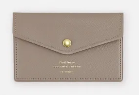 Quitterie Snap Card Case – Greige