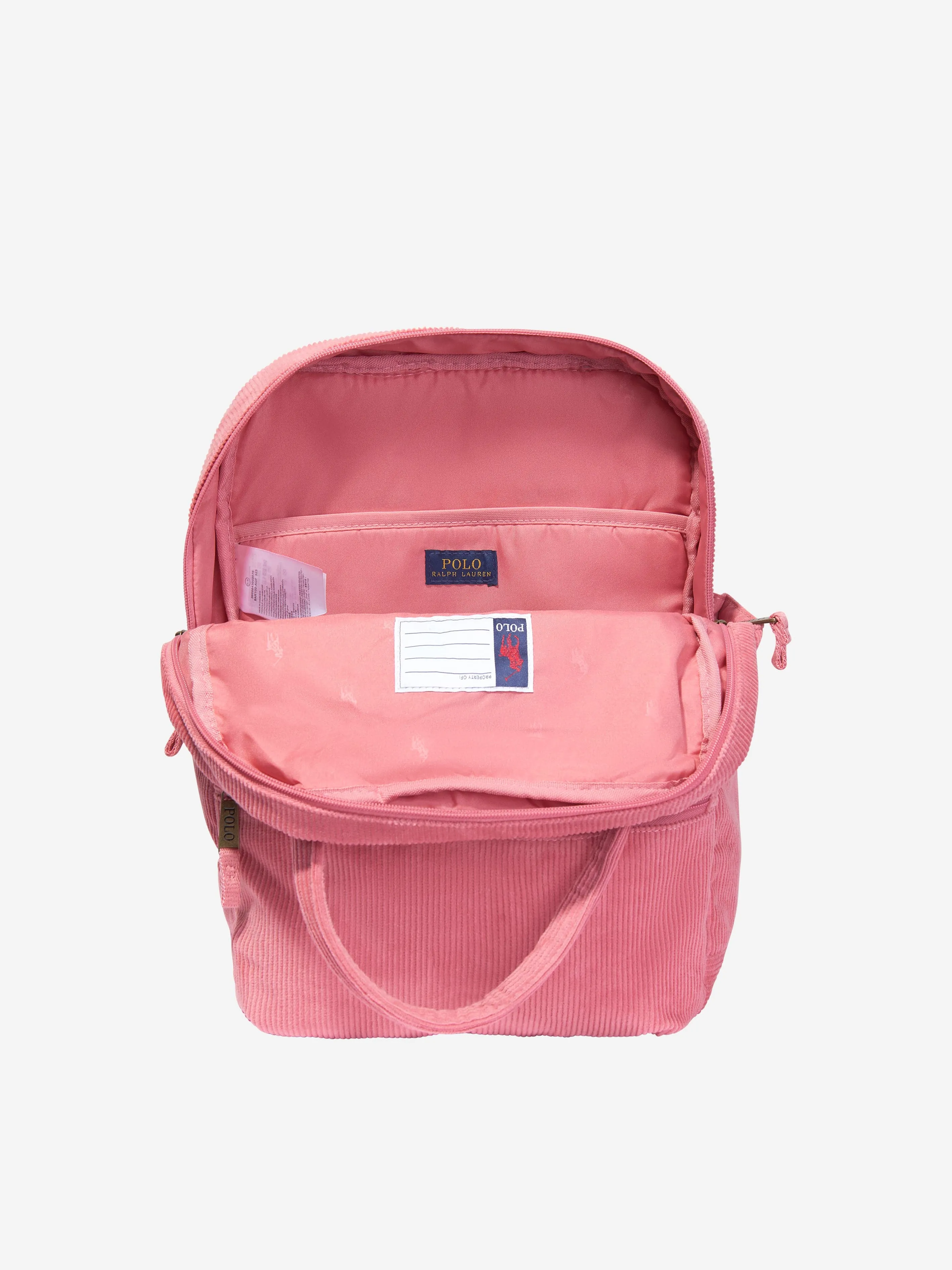 Ralph Lauren Girls Corduroy Backpack in Pink (38.1cm)