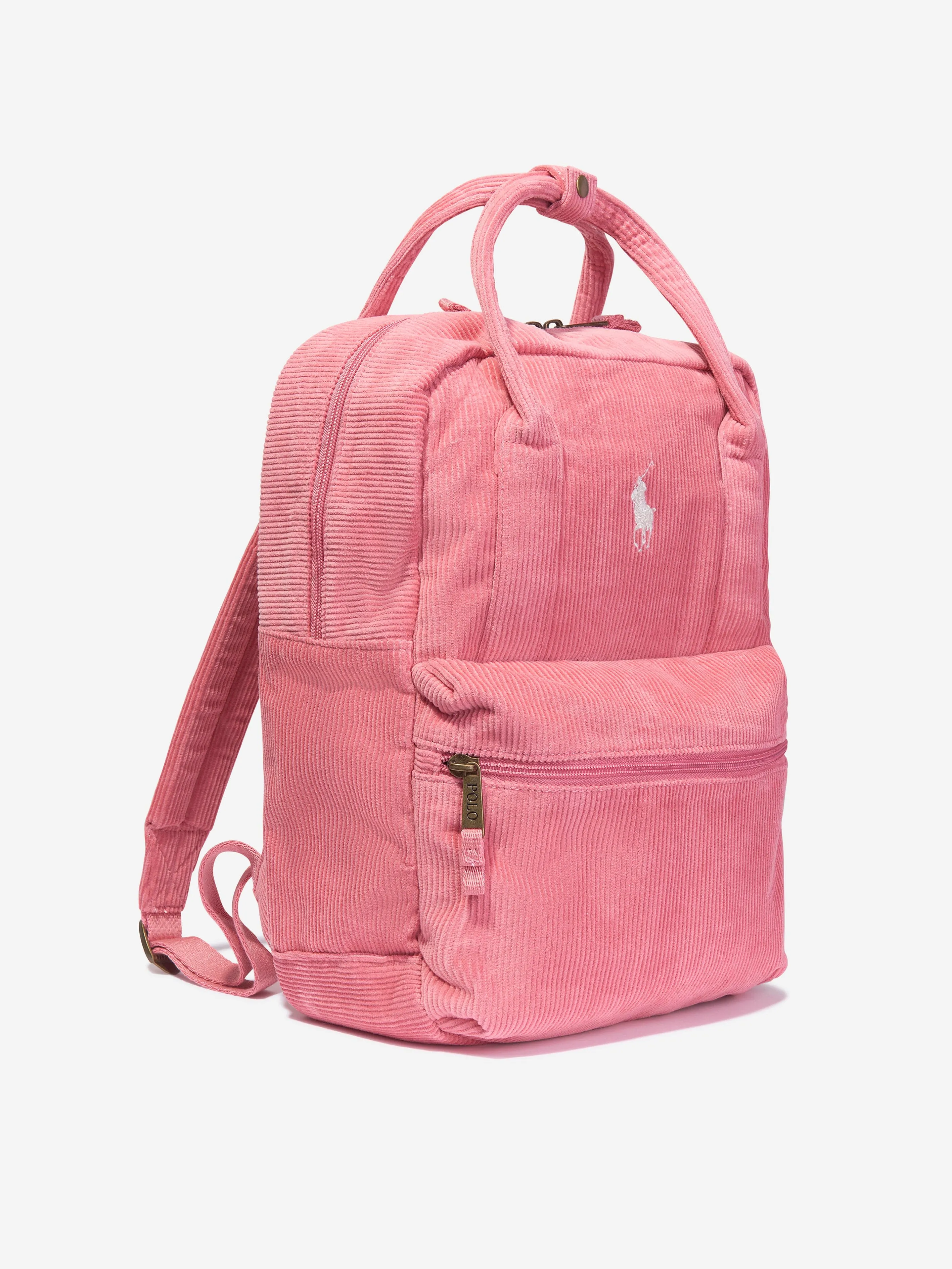 Ralph Lauren Girls Corduroy Backpack in Pink (38.1cm)