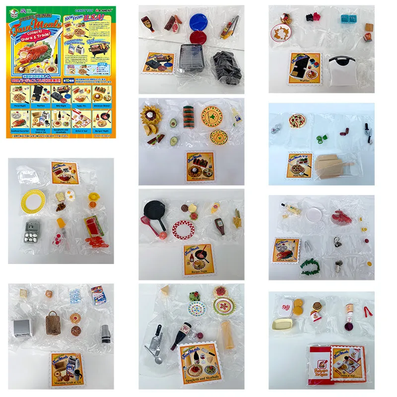 Rare 2006 Re-Ment Fun Meals Full Set of 10 pcs <Free Shipping>