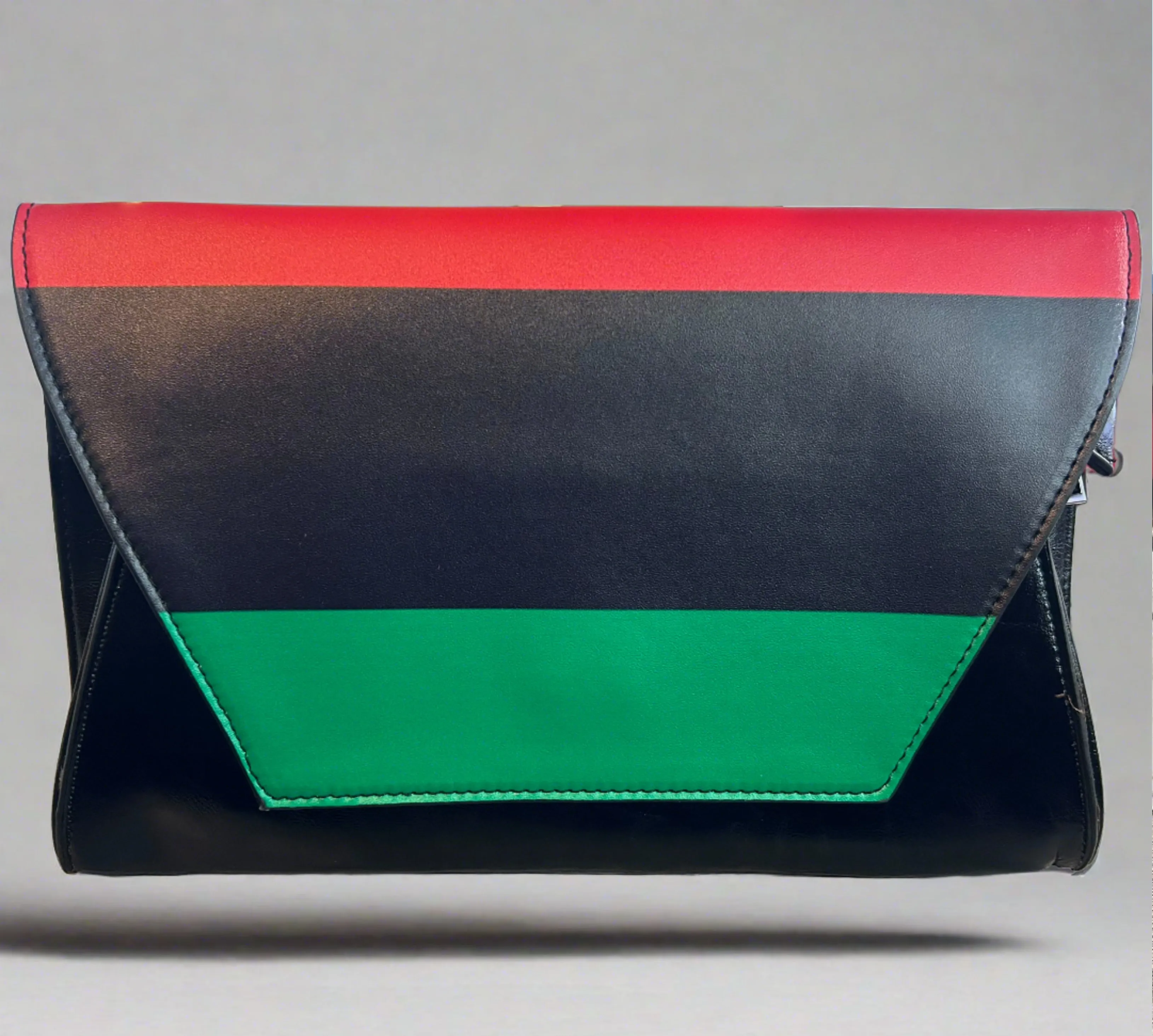 RBG Pan African Flag Leather Clutch Bag