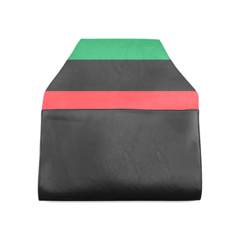 RBG Pan African Flag Leather Clutch Bag