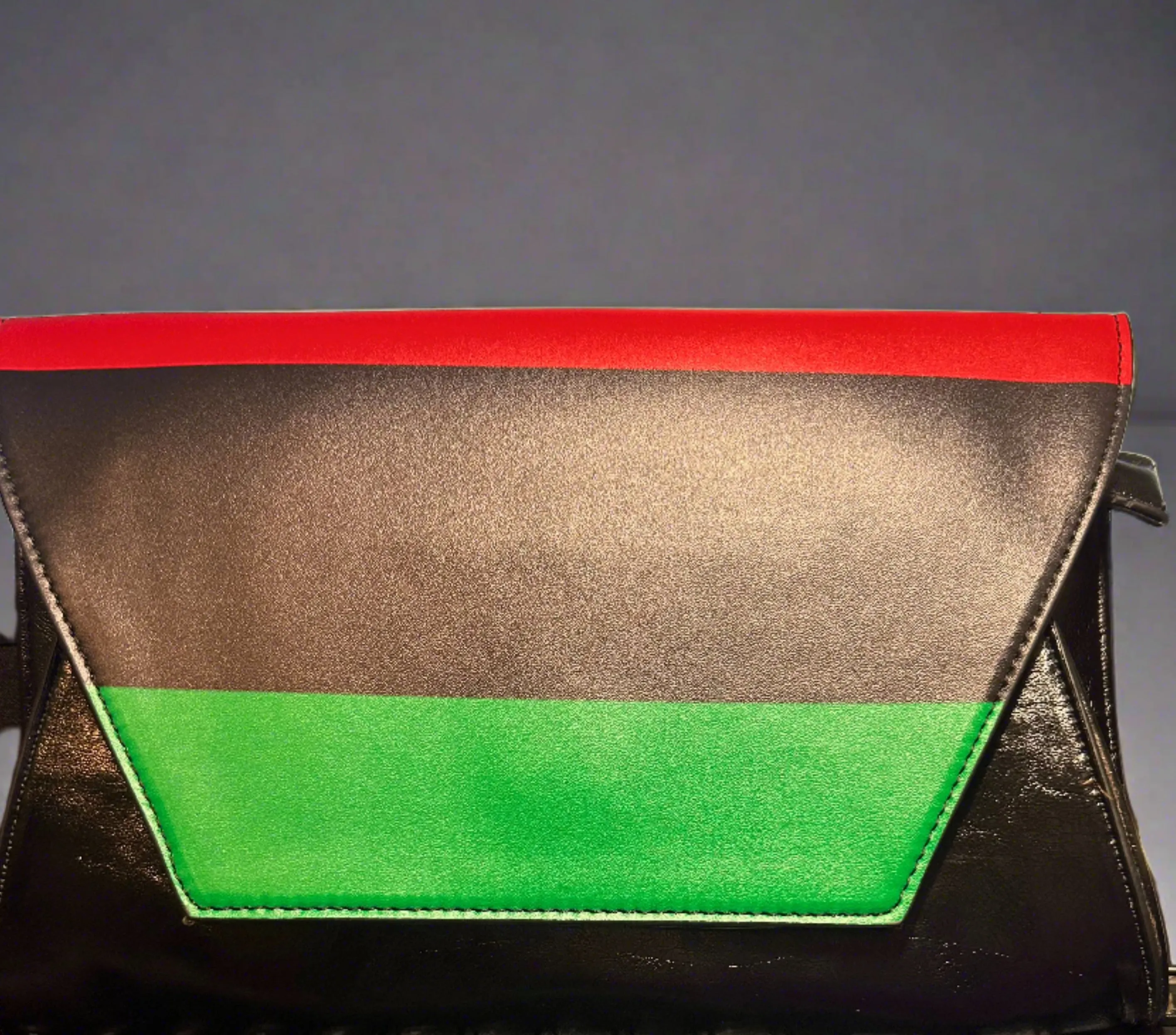 RBG Pan African Flag Leather Clutch Bag