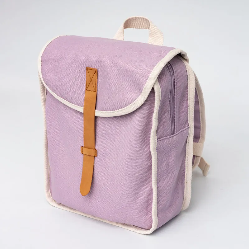 Recycled cotton backpack pastel lilac