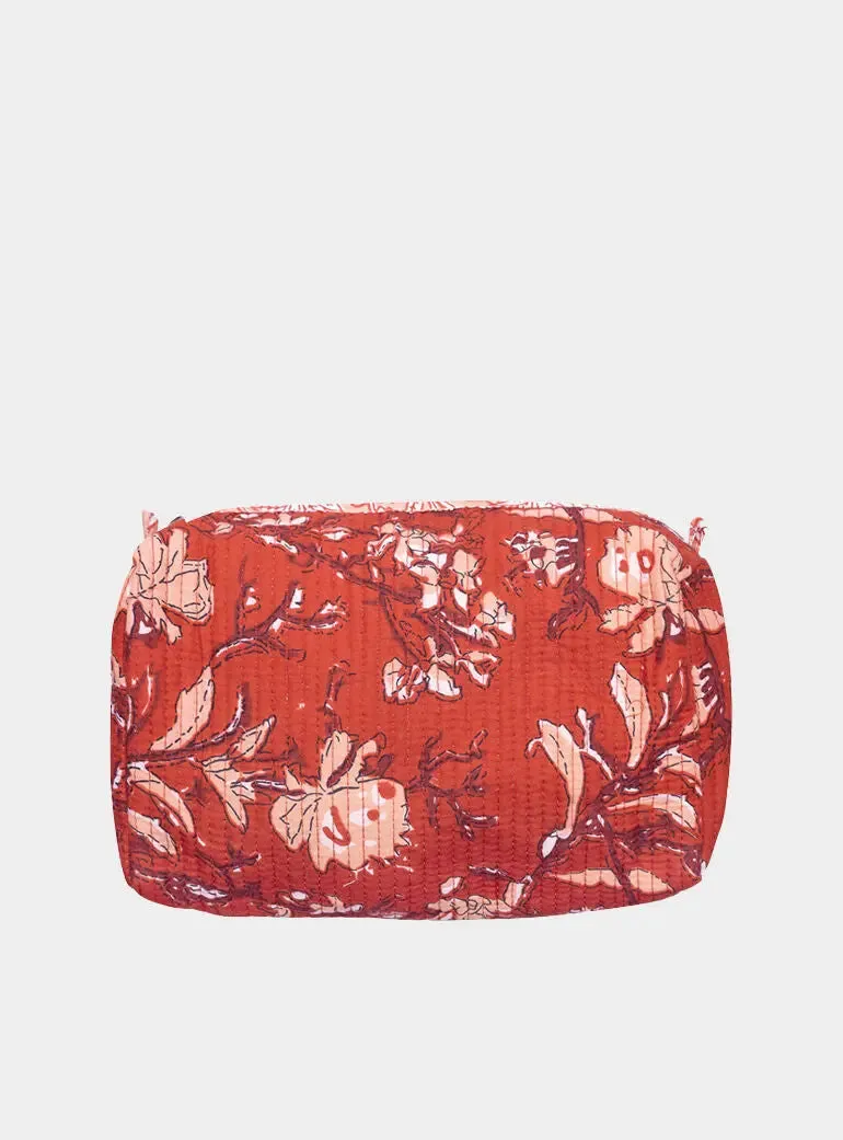 Red Rubra Cotton Wash Bag