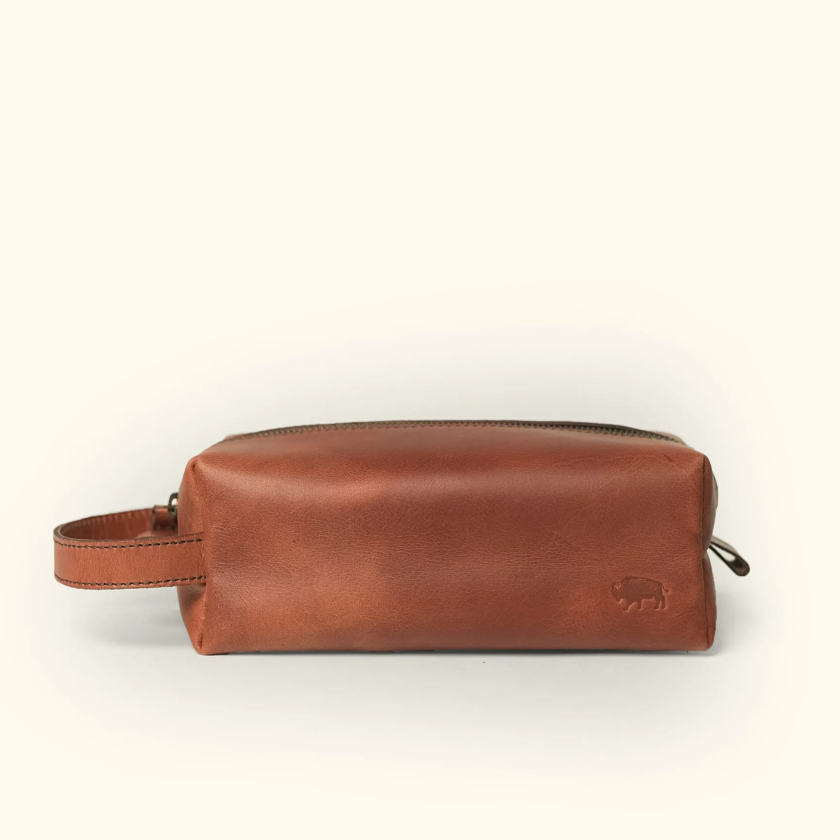 Roosevelt Buffalo Leather Dopp Kit | Amber Brown