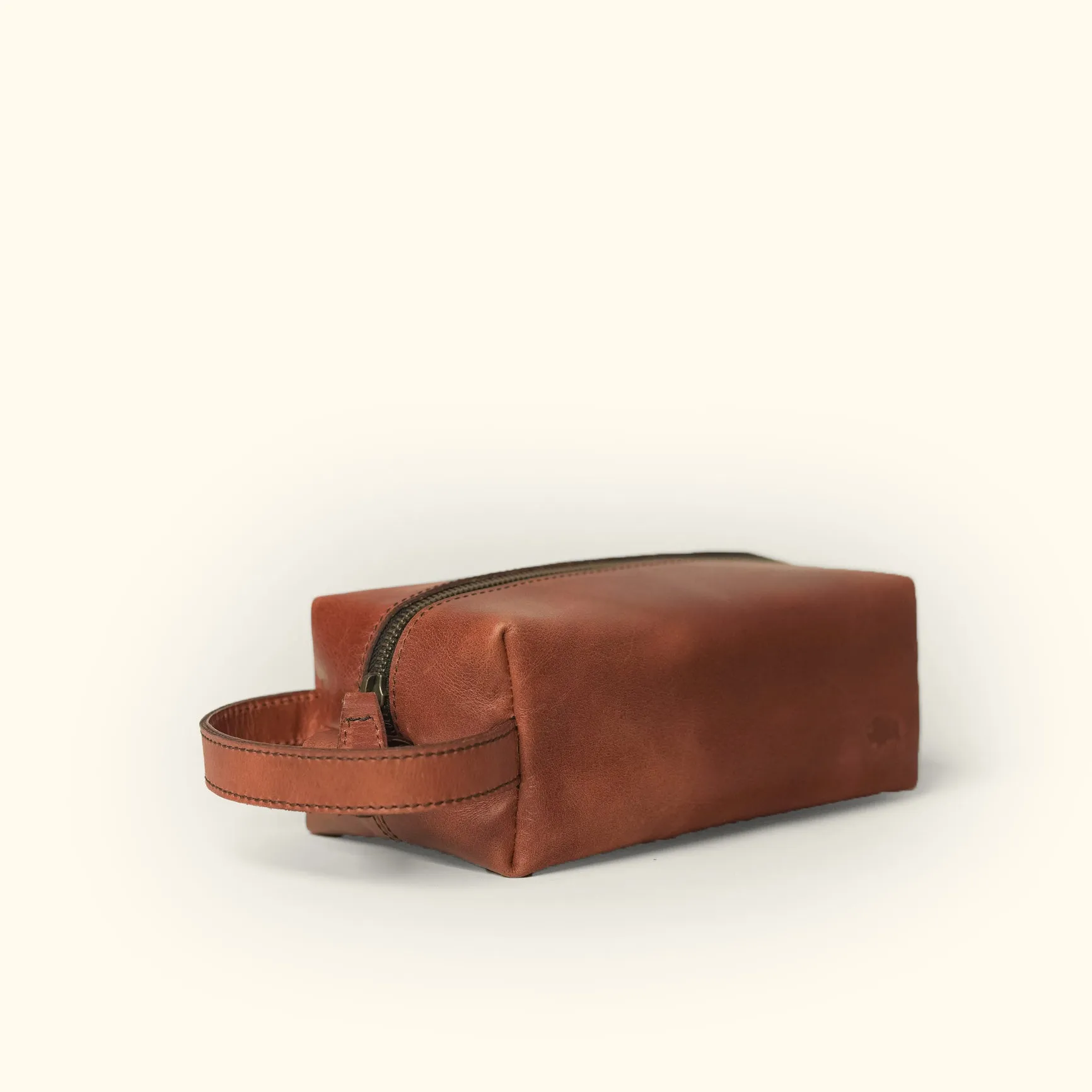 Roosevelt Buffalo Leather Dopp Kit | Amber Brown