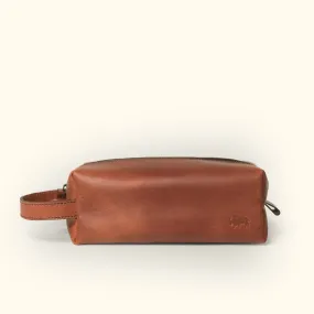 Roosevelt Buffalo Leather Dopp Kit | Amber Brown