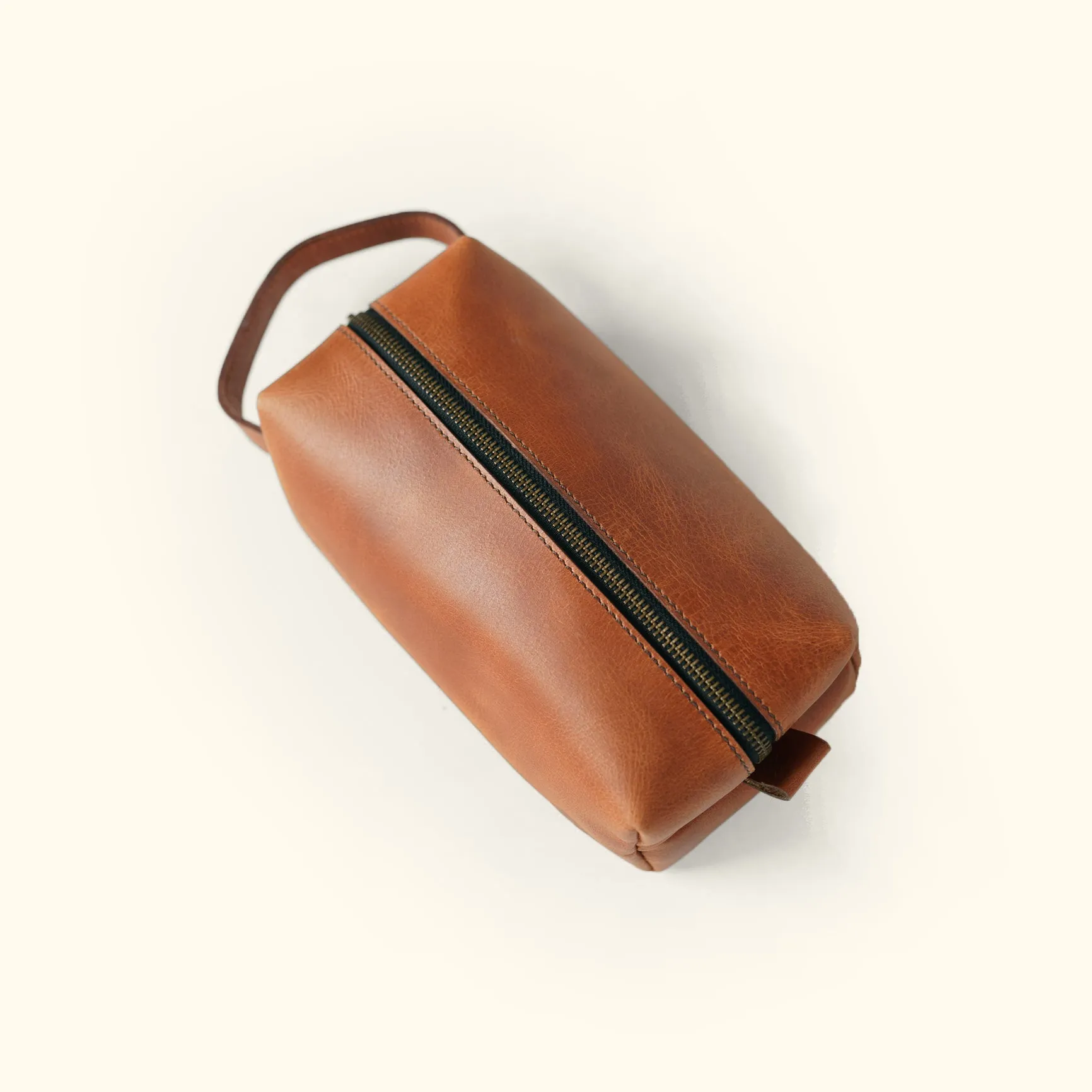 Roosevelt Buffalo Leather Dopp Kit | Amber Brown