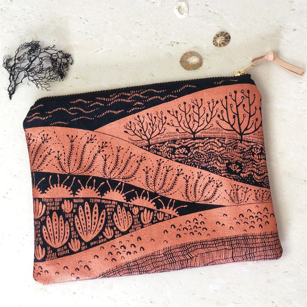 Sand Dunes Copper Flat Pouch