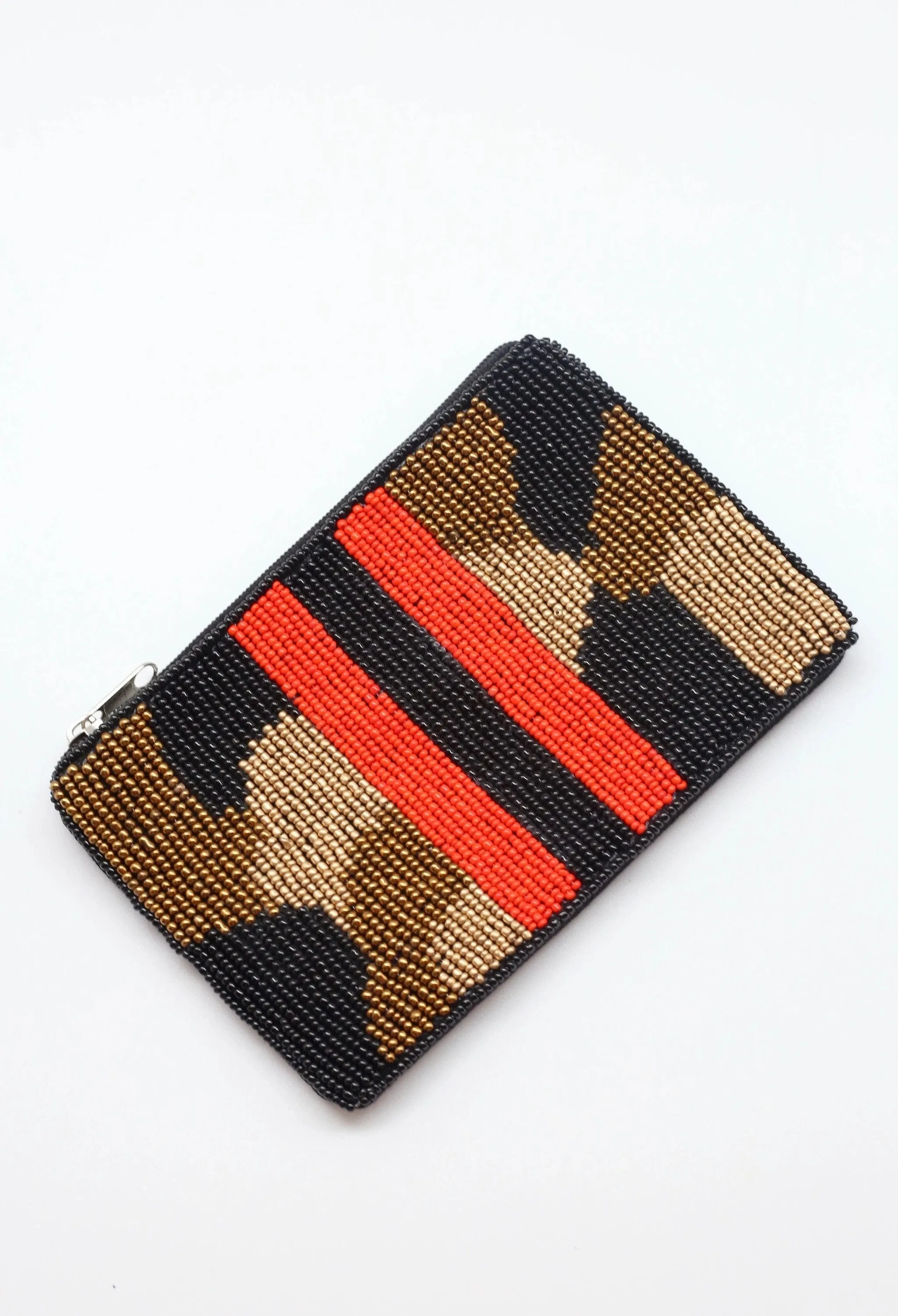 Serena Camo Stripe Coin Purse Red