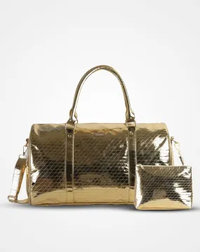 SHIMMER GOLD CABIN BAG WITH TOILETRY KIT - CARRY-ON LUGGAGE