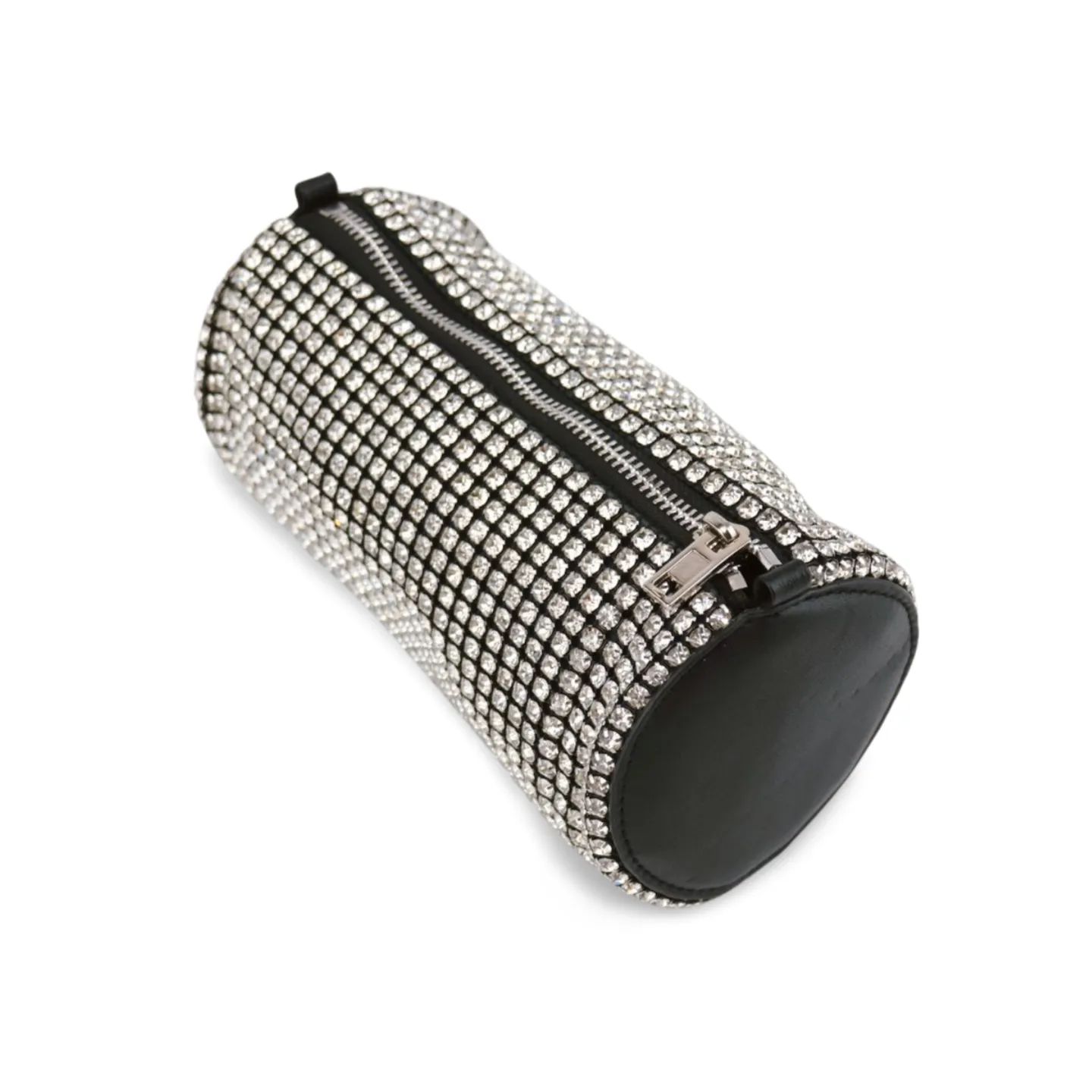 Silver and Gold Rhinestones Clutch Cylinder Evening Handbag For Women