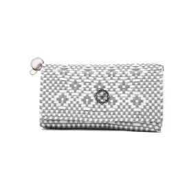 SILVER AZTEC CLUTCH