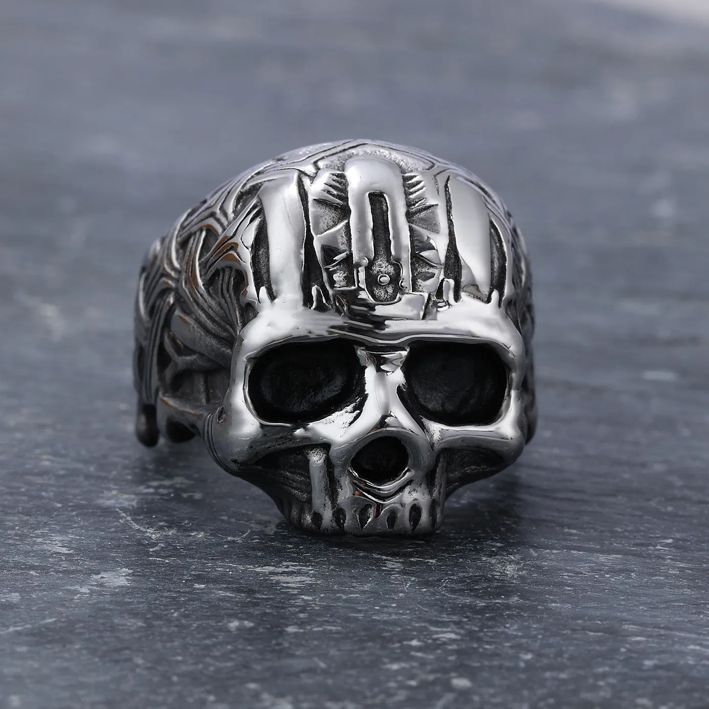 Skull Shaped Men's Titanium Steel Ring