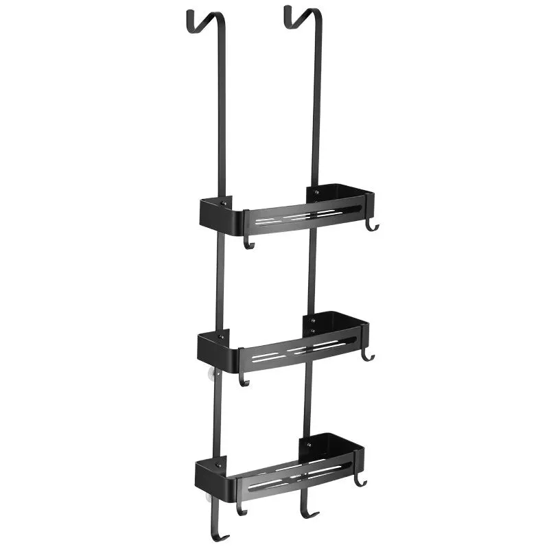 Sleek Shower Nail-Free Dual Layer Organizer Rack