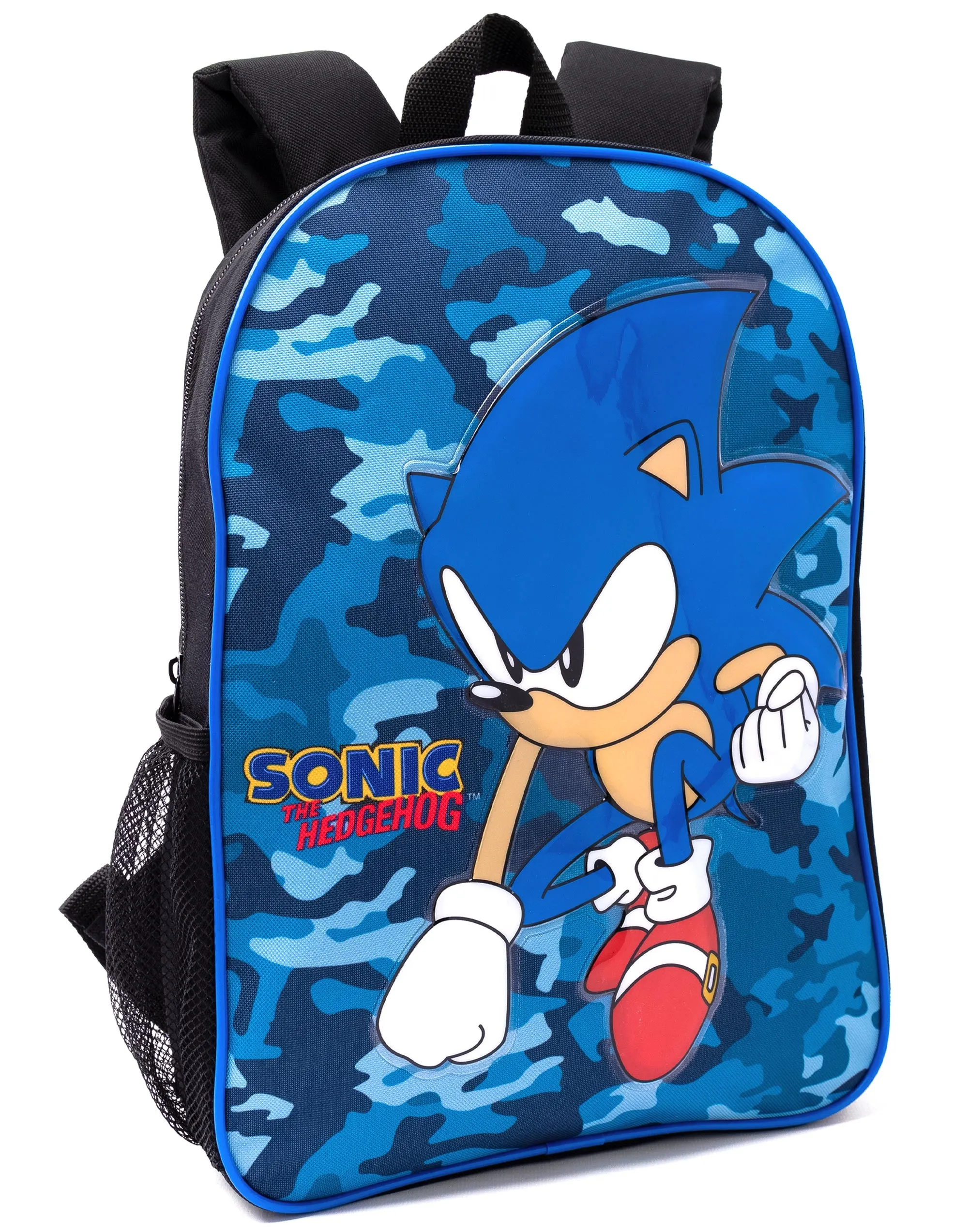 Sonic the Hedgehog Sonic Placement Print & Camo Print Boys Green 4 Piece Backpack Set