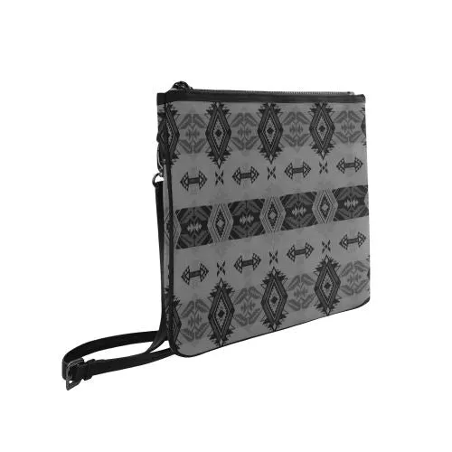 Sovereign Nation Gray Slim Clutch Bag