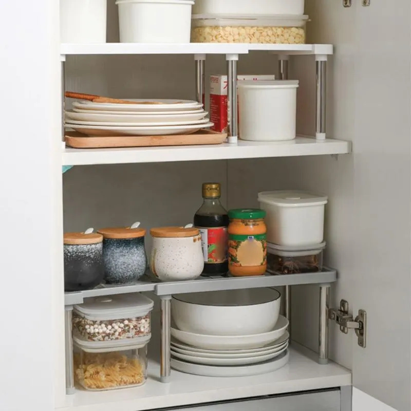 Space Saving Retractable Cabinet Organizer Shelf